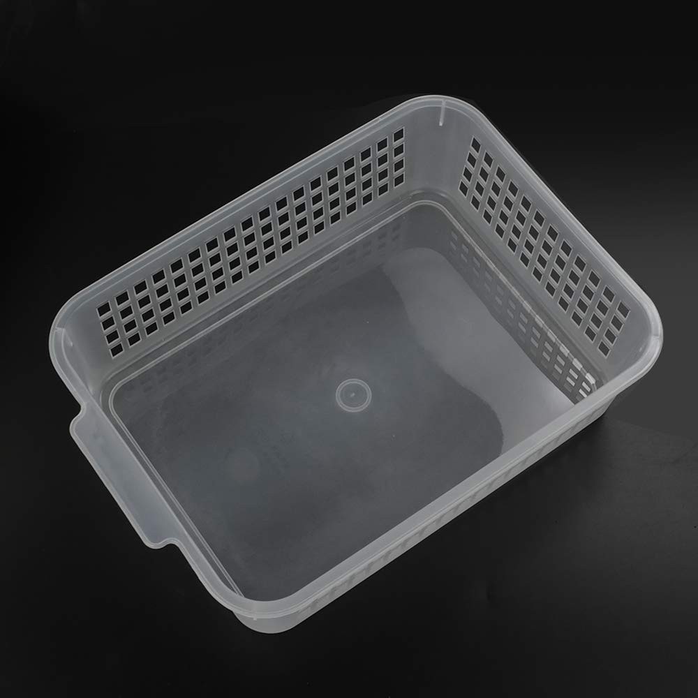 Rectangular Plastic Storage Organization Trays Baskets in Clear, 6-Pack