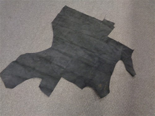 LEATHER HIDE BLACK TEXTURED 48 1/2" X 41"