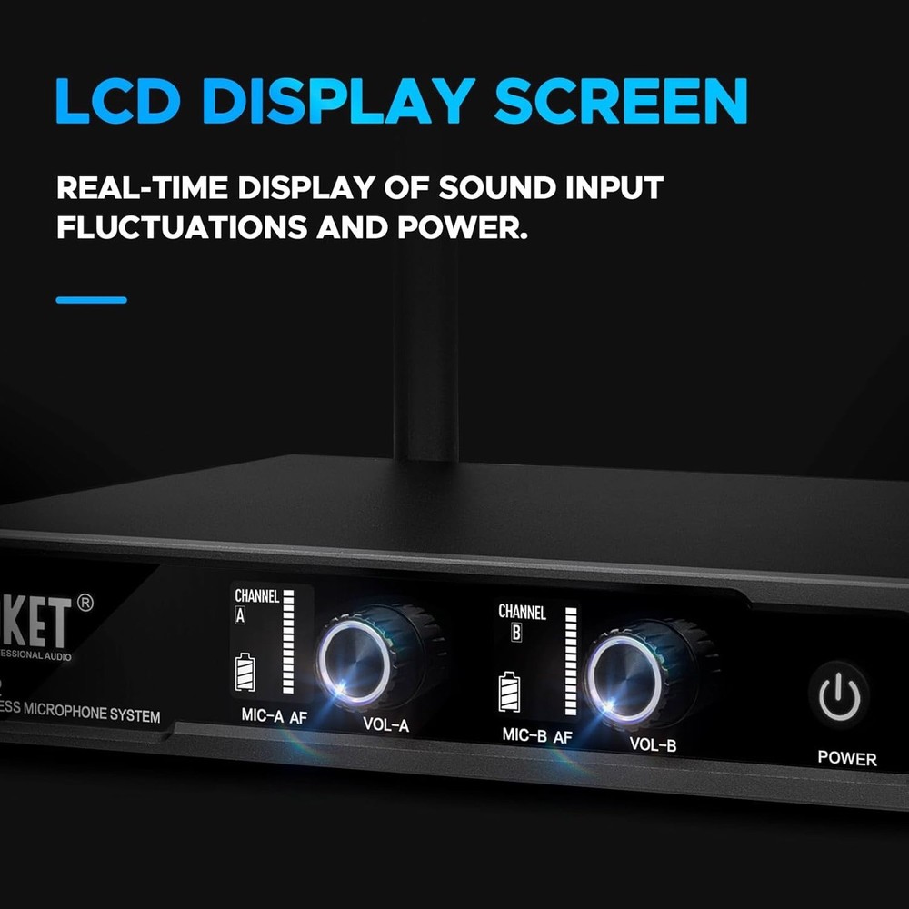 Handheld Wireless Microphone System - 260ft Range