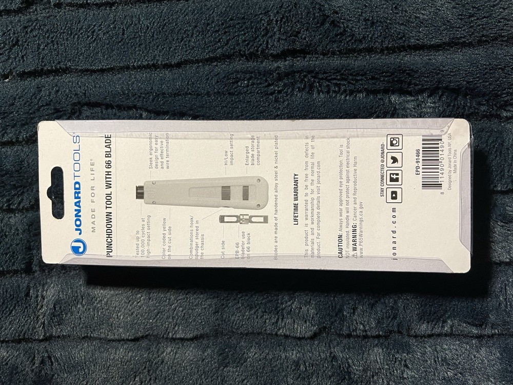 Jonard Tools Punchdown Tool With 66 Blade