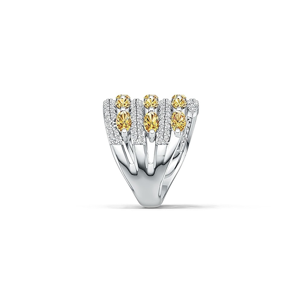 Sterling Silver Semi Mount Ring Setting Oval OV 5x3mm White Topaz