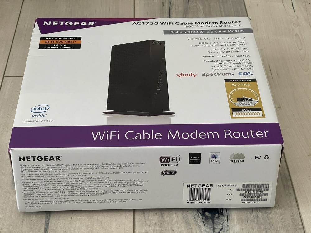 NETGEAR Cable Modem WiFi Router Combo C6300