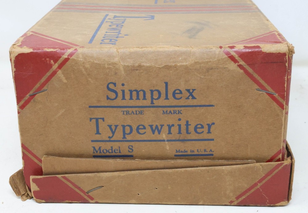 Antique c. 1902 Simplex Practical Dial Typewriter No. 2 With Box