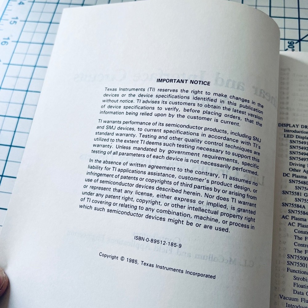 Texas Instruments Linear and Interface Circuits Applications Manual 1985 Vo; 2