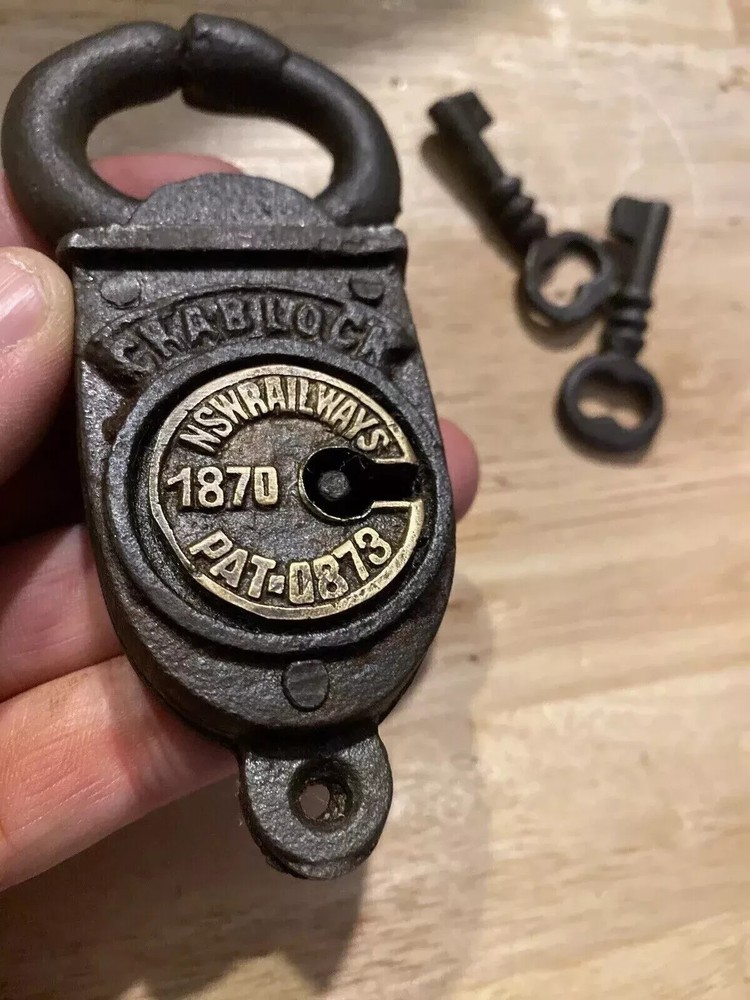 Lock It Works Padlock Antique Crablock Padlock Cast Iron Lock