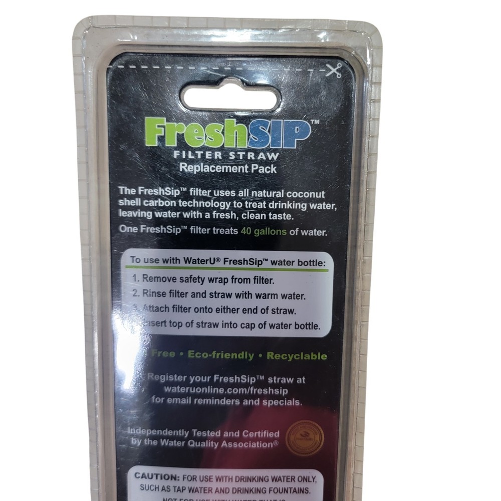 Fresh Sip Replacement Coconut Shell Carbon Technology Filter Straws New Water U