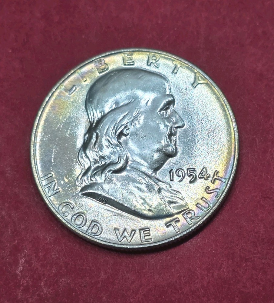 1954-D Franklin Half Dollar Nice Toning, MS Condition.
