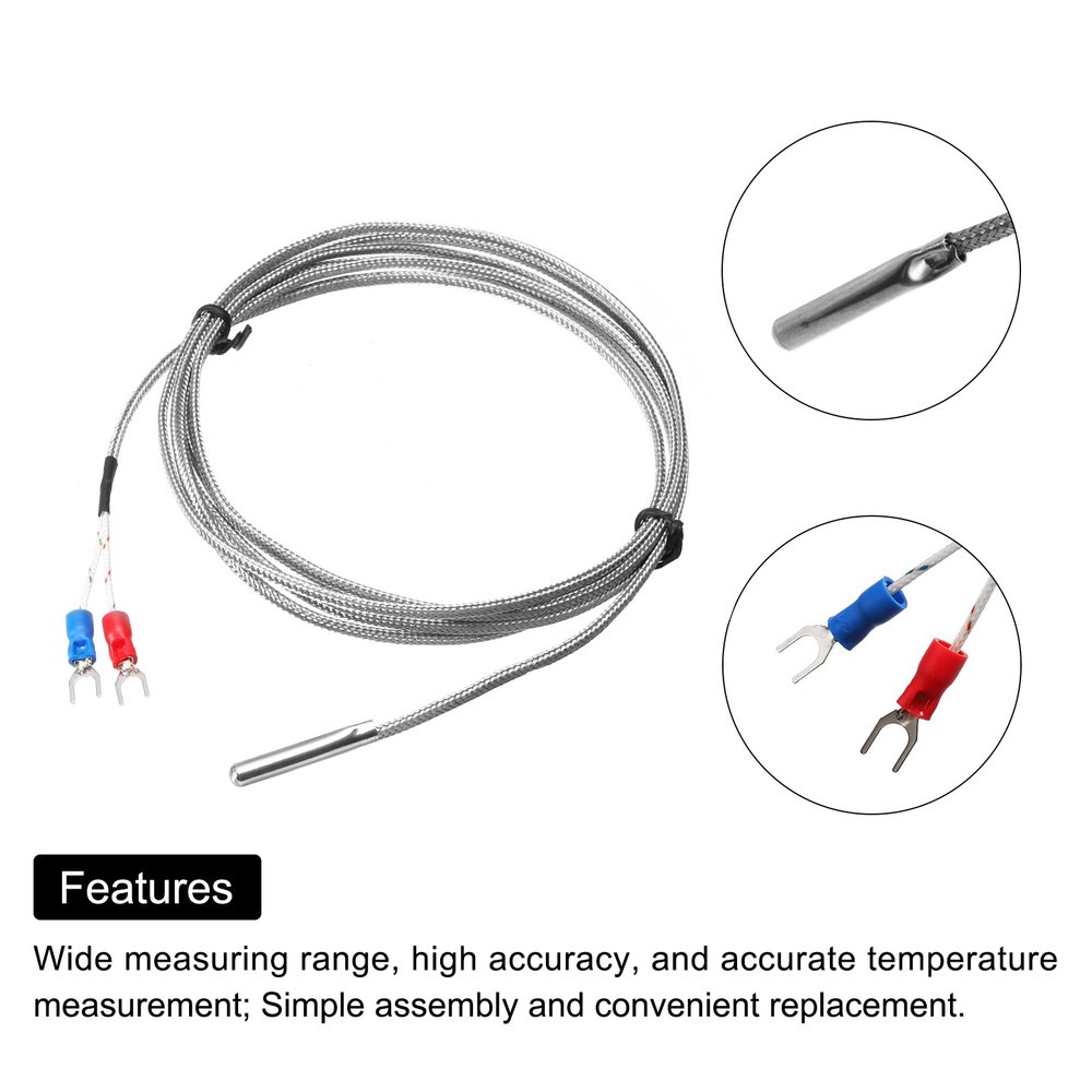 E Type Thermocouple Temperature Sensor Probe 4x30mm 6.6ft Wire