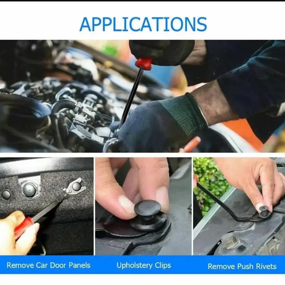Push Pin Retainer Kit Car Plastic Rivets 100 Pcs Assorted