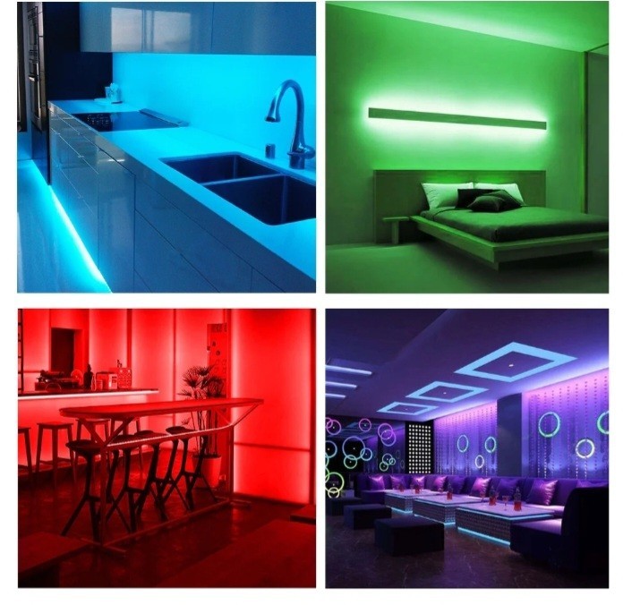 DAYBETTER RGB LED Light Strip 100FT Multicolor Bluetooth App & Remote Control