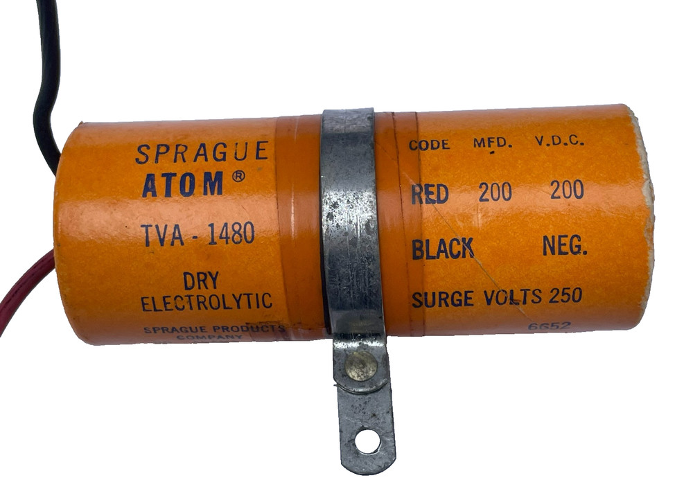 Vintage Assorted Sprague Atom Capacitors (Lot of 6)