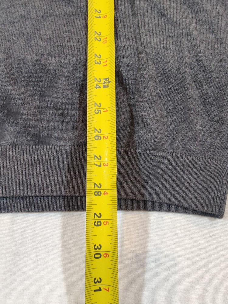 Hart Schaffner Marx Sweater Men's XLT Pullover Gray 100% Extra Fine Merino Wool
