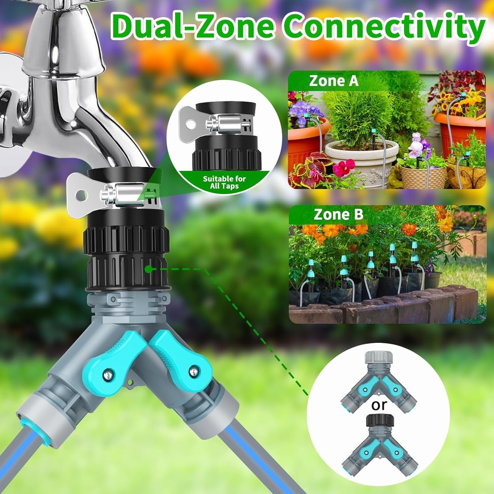 Quick Connect Irrigation System Kit DIY Water Saving Drip Irrigation System