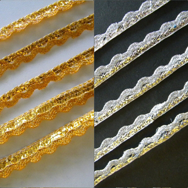 32 10/12ft/6 7/12ft Trims Tip Nichtelastisch Gold Silver 0 11/32in
