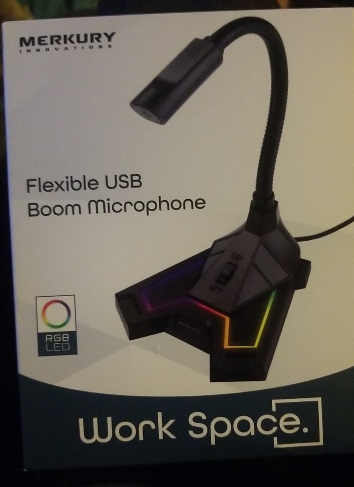Merkury Work Space Flexible Usb Boom Microphone