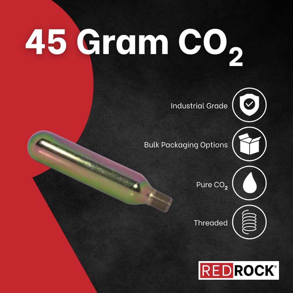 45 Gram 5/8" Threaded CO₂ Cartridges – Industrial Grade – 24 Pack