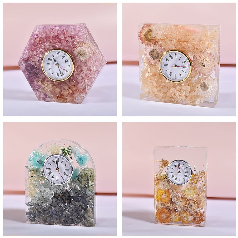 Allazone Arch Clock Casting Molds with 2 Clock Movement Accessories for DIY C...