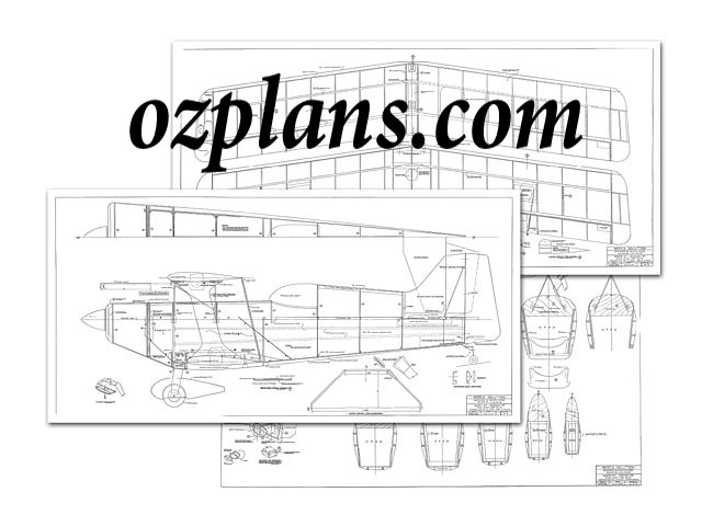Weeks Solution S1-WS Biplane 70" WS PRINTED RC MODEL AIRPLANE PLANS TEMPLATES