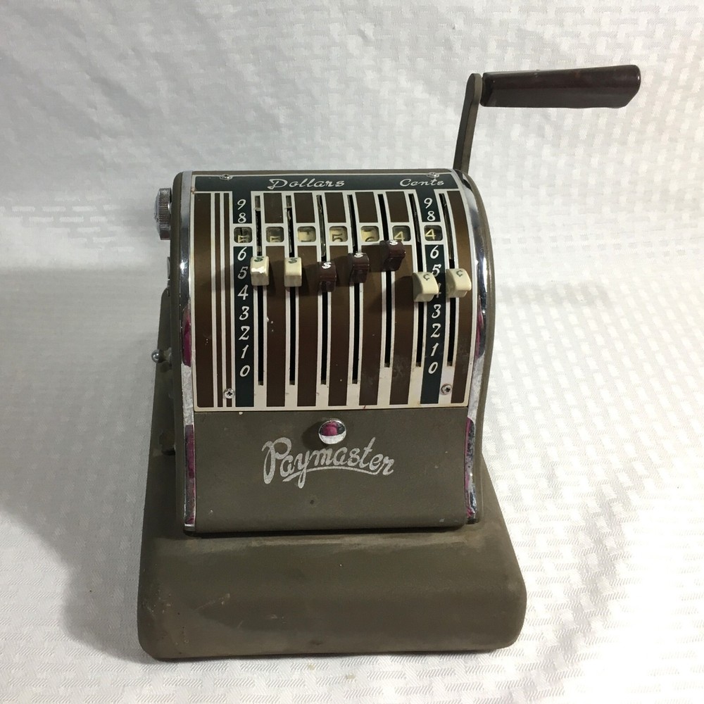 VINTAGE PAYMASTER SYSTEM / SERIES 600 / 7 COLUMN CHECK WRITER / STAMPER MACHINE