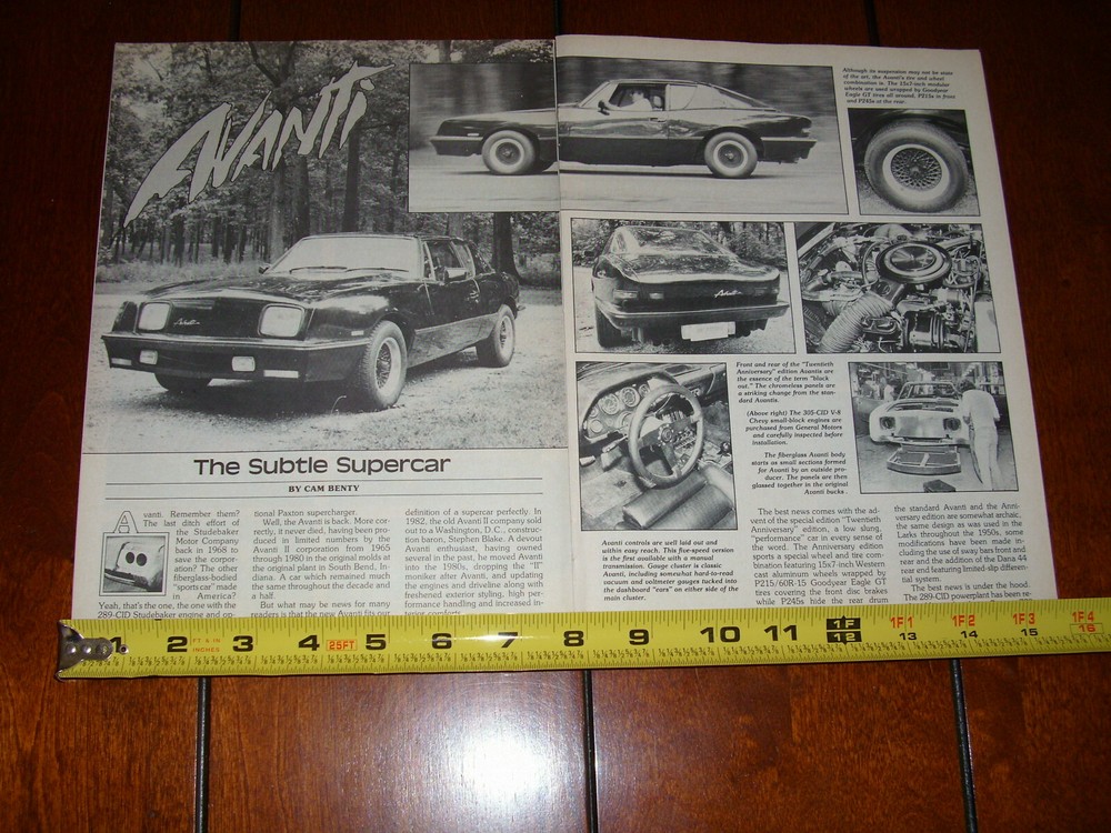 1984 AVANTI ORIGINAL ARTICLE