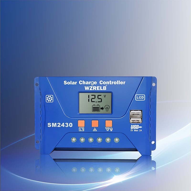 PWM Solar Panel Battery Charge LCD Controller 10A 12V/24VAuto Regulator Dual USB