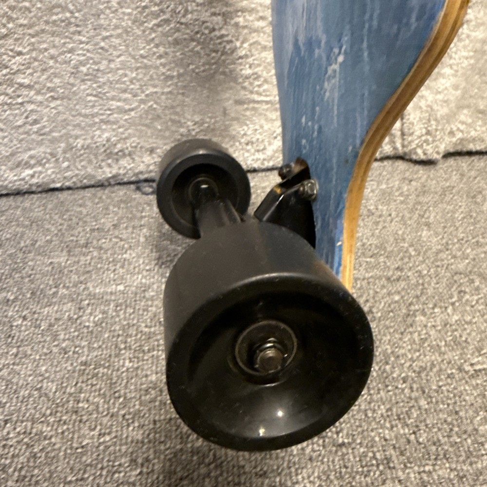 Retrospec Drop Through Longboard Skateboard Cruiser Bamboo Deck Blue Geometric