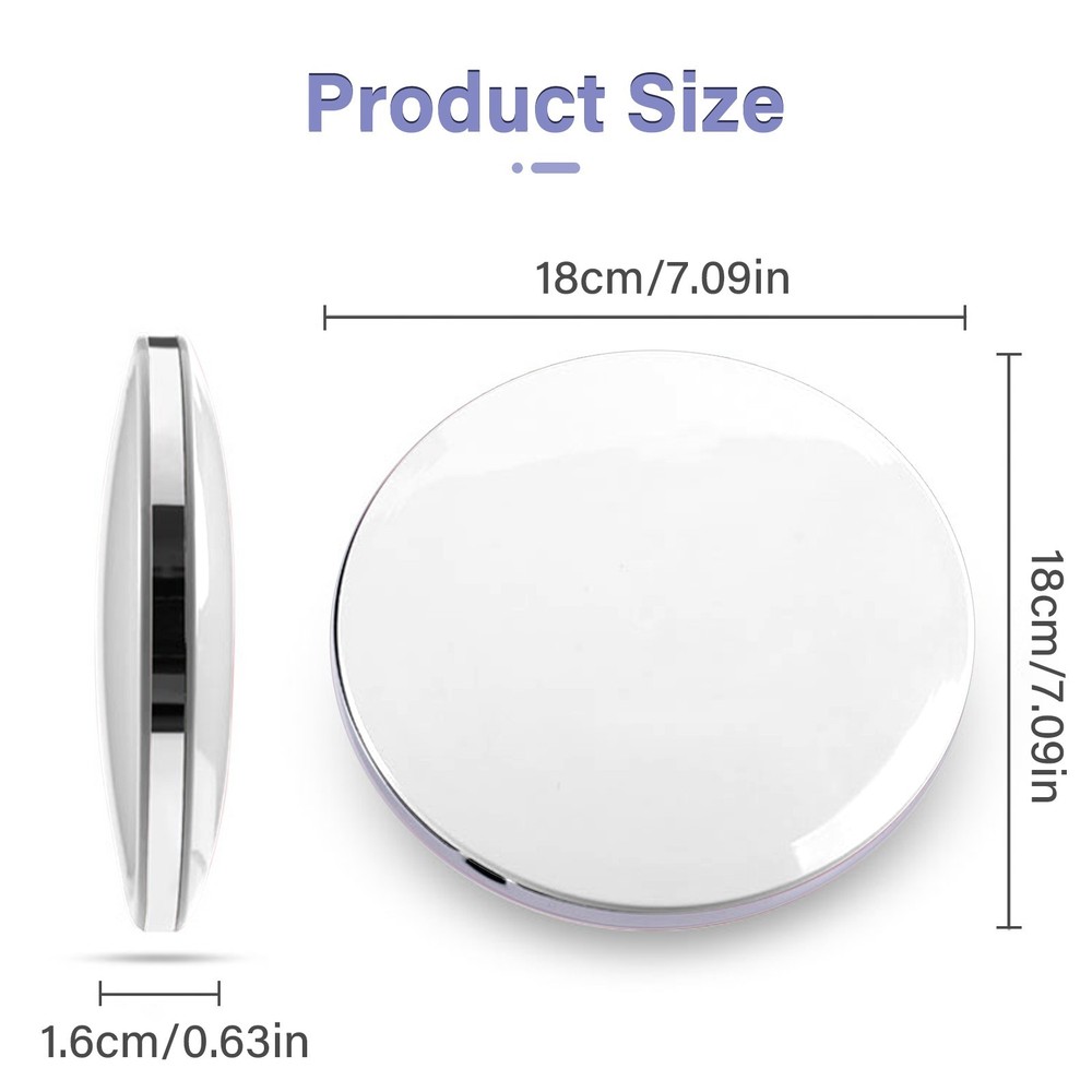 Portable LED Makeup Mirror with 3 Light Modes, 3X Magnification & Compact Design