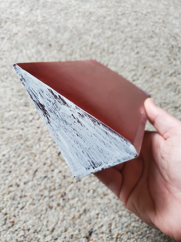 Triangular Solid Wood Block Jewelry Or Earring Wedge Display, Painted, 8 Inch