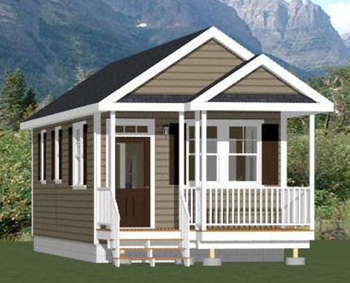 14x32 Tiny House -- 447 sq ft -- PDF FloorPlan -- Model 1D