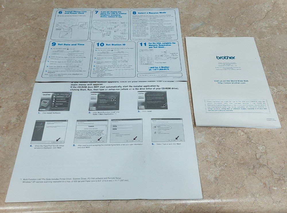 Brother - Printer - User Guide & Quick Setup Guide -MFC-9700 Owner's Manual
