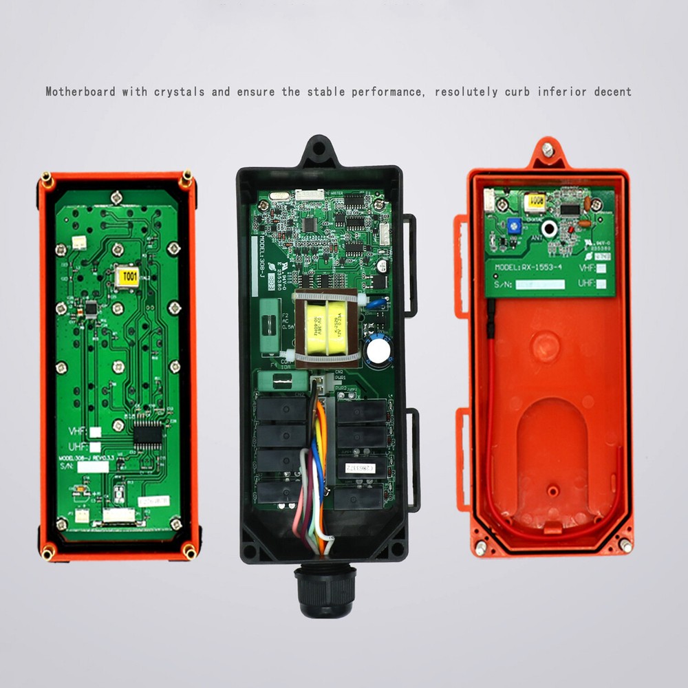 Wireless Hoist Crane Remote Control Switch 8 Button Transmitters & 24V Receiver