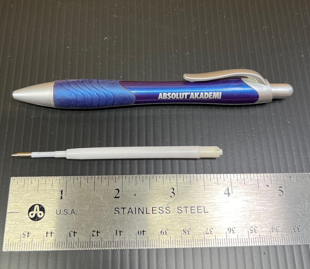 Absolut Vodka Akademi Training Class Ballpoint Click Pen. Rare New!