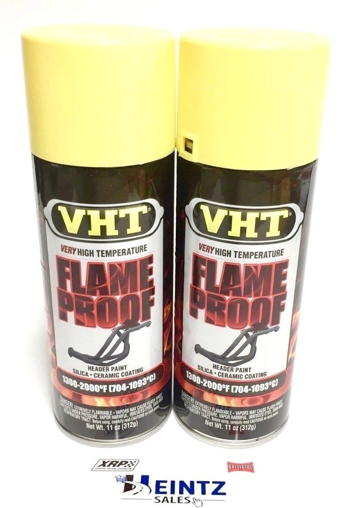VHT SP108(2pack) High Temperature Flame Proof 11oz. Header Yellow Spray Paint