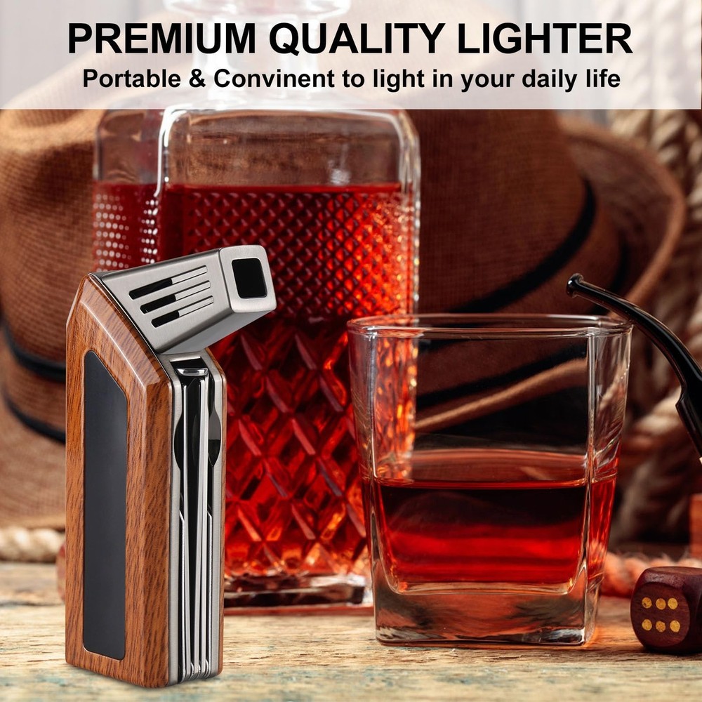 Soft Flame Lighters Mahogany+Silver Combo