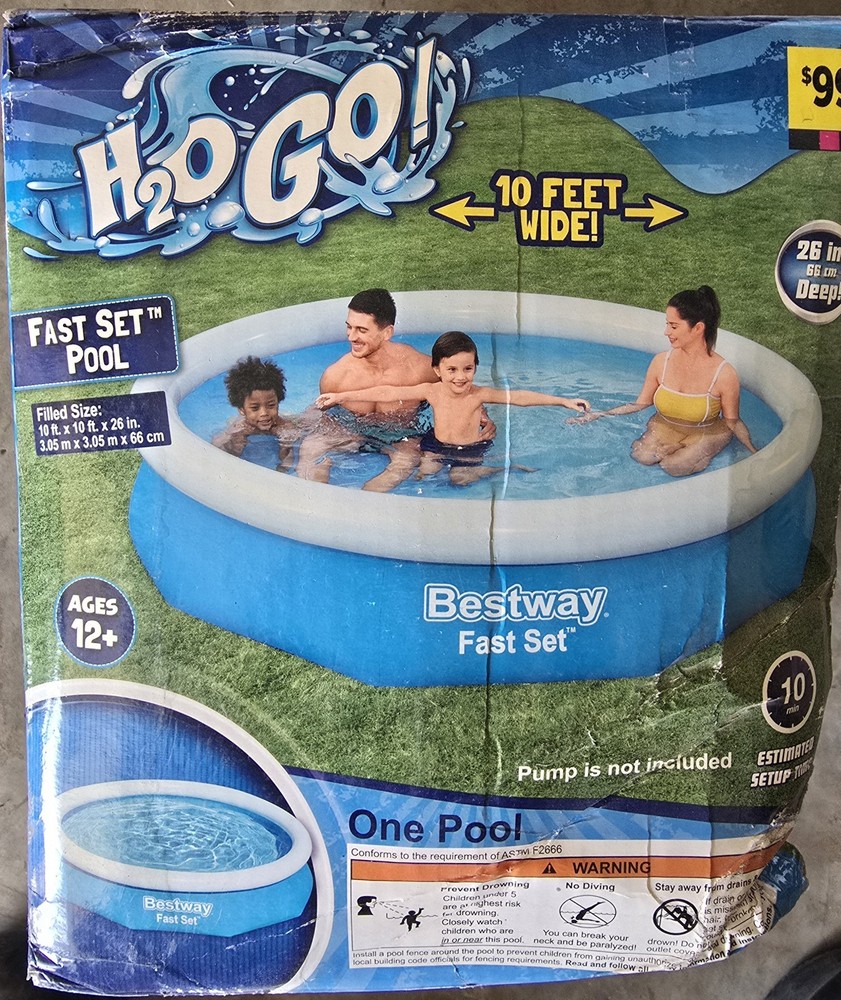10 ft H2OGO Fast Set Pool – Great Condition