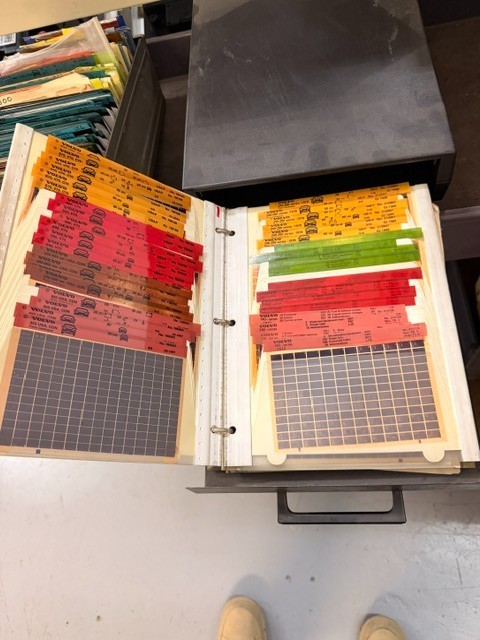 Volvo microfiche cards
