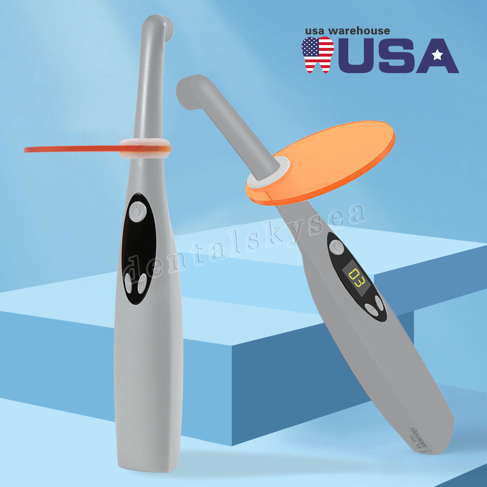 Dental LED Curing Light Lamp Wireless Composite Resin 3 Second USA