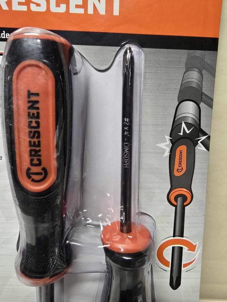 Crescent 2 Pc Impact Extraction Screwdriver Set Screw Biter
