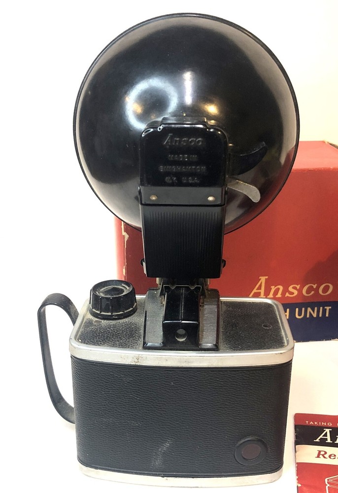 Vintage Ansco Readyflash 620 Camera & Flash Original Boxes and Instruction Book