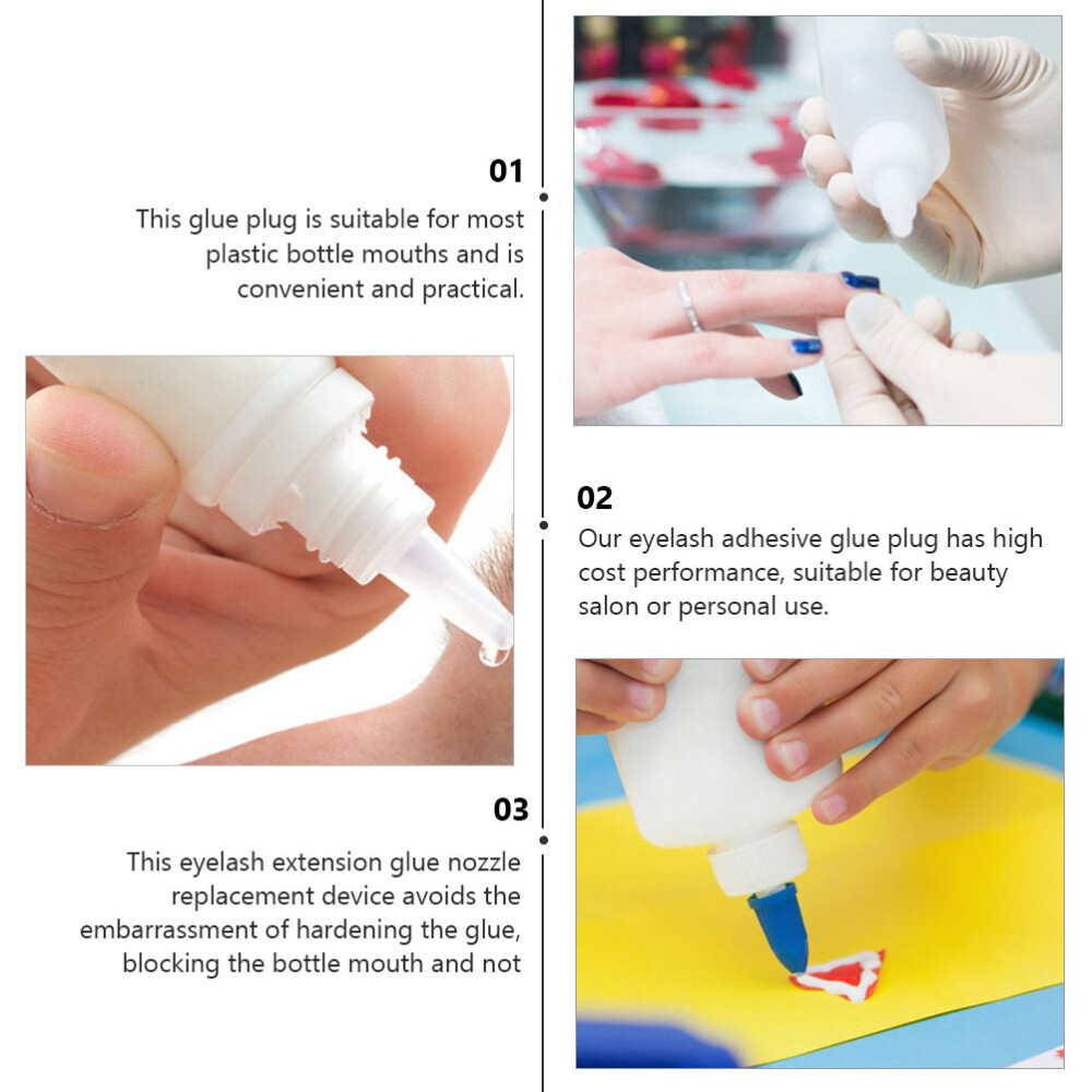 60PCS Spray Nozzle Durable Glue Bottle Caps Nozzle Replacement Caps Eyelash