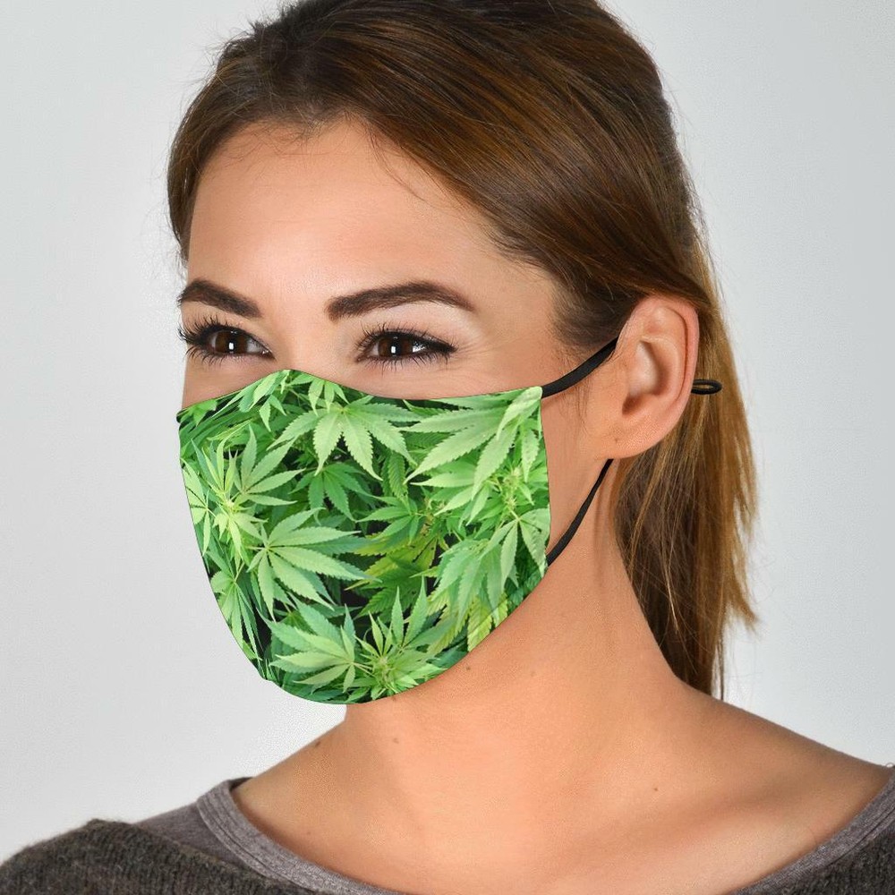 Dank Master Green Weed Leaf Face Mask
