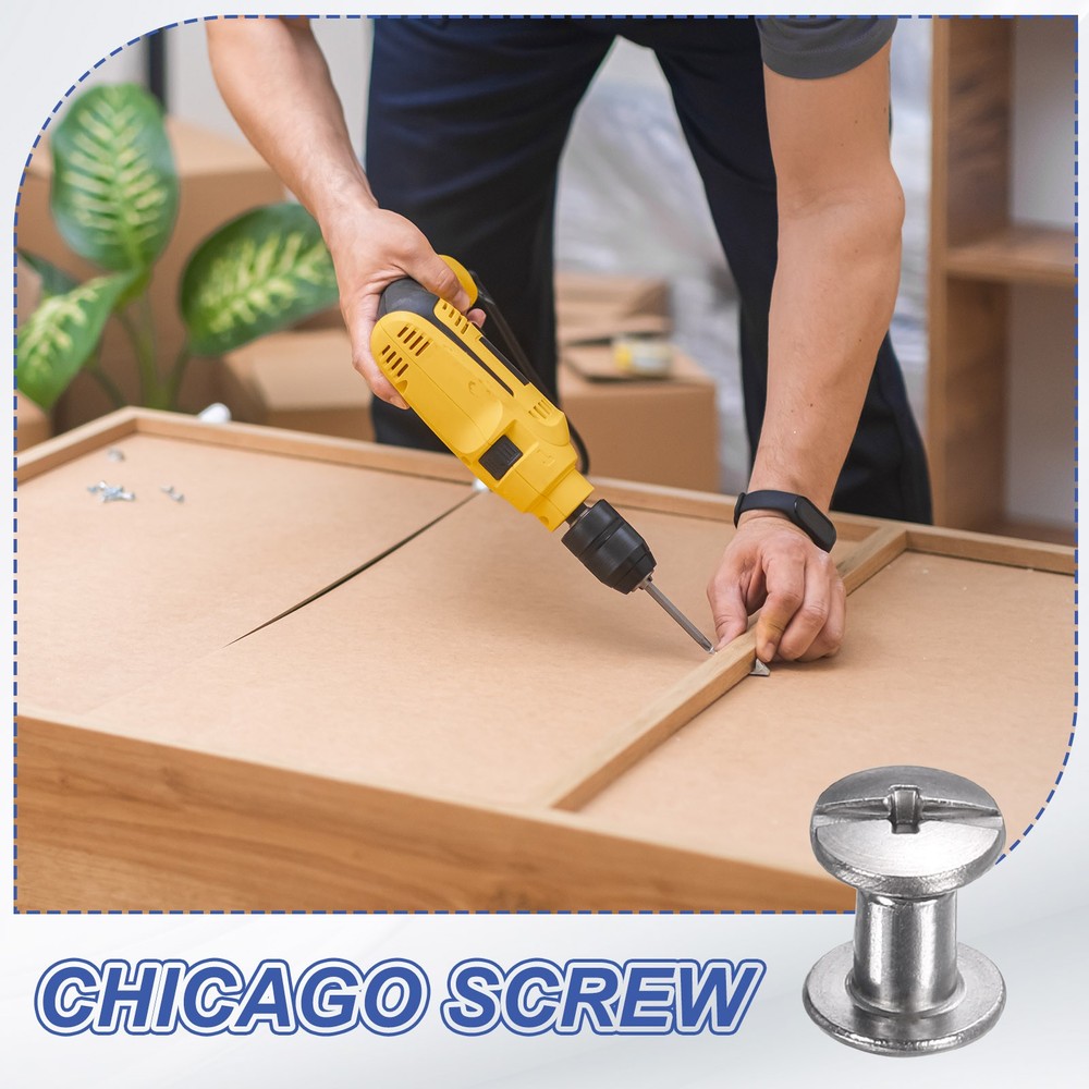 30set Phillips Chicago Screw M3x18mm Binding Post Screw, Silver