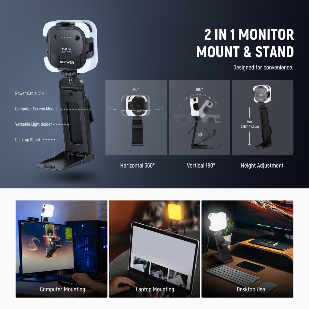 NEEWER Professional LED Streaming Light with Mac/PC APP Control for Streaming