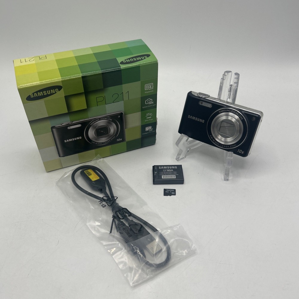 Samsung Digital Camera PL211  Blue Tested - Boxed With Memory Card
