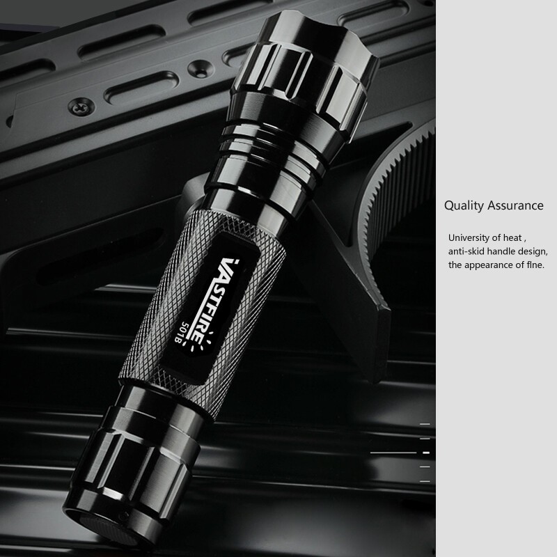 Hunting LED Flashlight Night White Light QD Release Side 20mm Rail Mount Torch