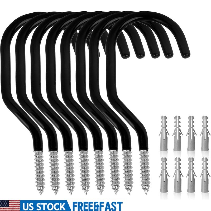 Heavy Duty Bicycle Hooks Wall Ceiling Mount 100lbs Capacity Rust Resistant New