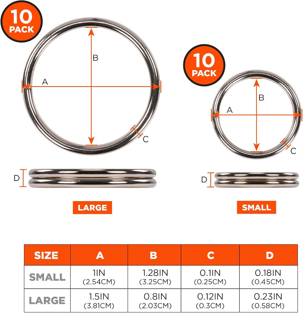 Squids 3785 Tool Tethering Split Ring Tool Attachment, 1.5" Diameter
