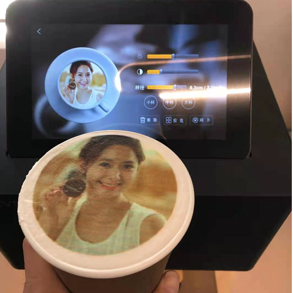 Automatic Wifi Latte Coffee Printer Food Caramel Surface Printer Art Machine