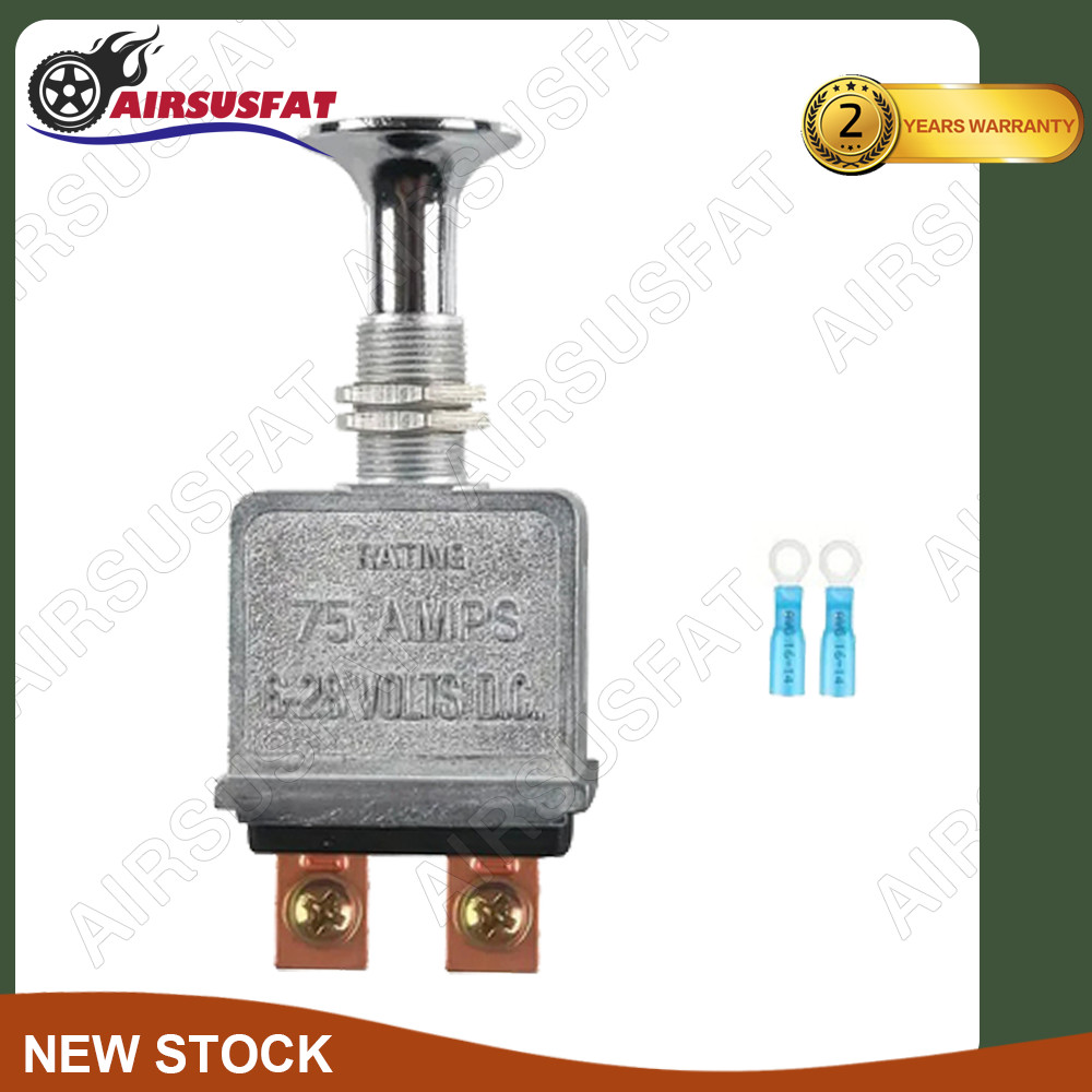 Push Pull Switch 75 Amp Spst On/Off 2 Position For Automotive Trucks Off-Road