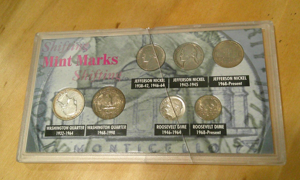 Shifting Mint Marks Coin Collection **Cracked Case**